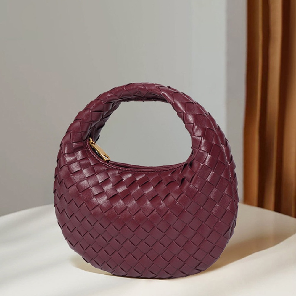 Commense Rounded Woven Zipper Handbag - Picture 6 of 8